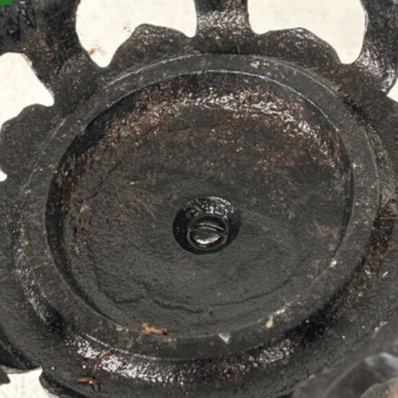 Vintage Black Cast Iron Candle Holder Pedestal Gothic Ornate Filigree Decor - Picture 15 of 15